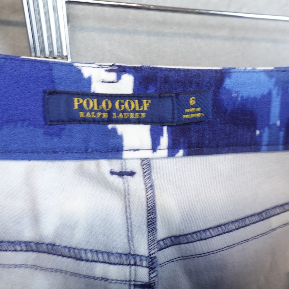 Polo Golf Ralph Lauren Pants Blue Ikat Print Size 6 Cotton Blend Stretch Pant - Picture 6 of 9